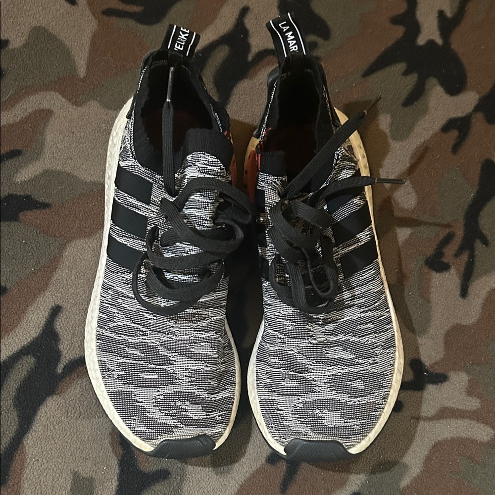 Adidas Black and White Men's Sneakers